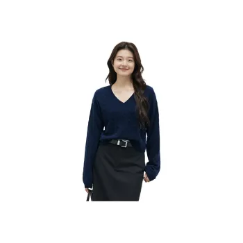 SNOWFORTE Cashmere Sweater Women's Navy Blue