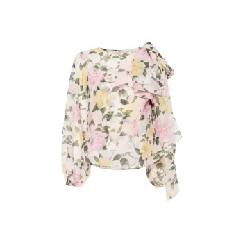 Sachin & Babi Charlotte Floral-print Organza Blouse
