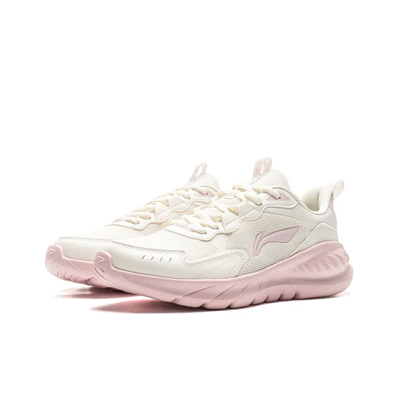 LiNing Cushioning, Abrasion Resistant, Breathable, Lightweight Low Top Sprint Running Shoes Women's Ivory-2