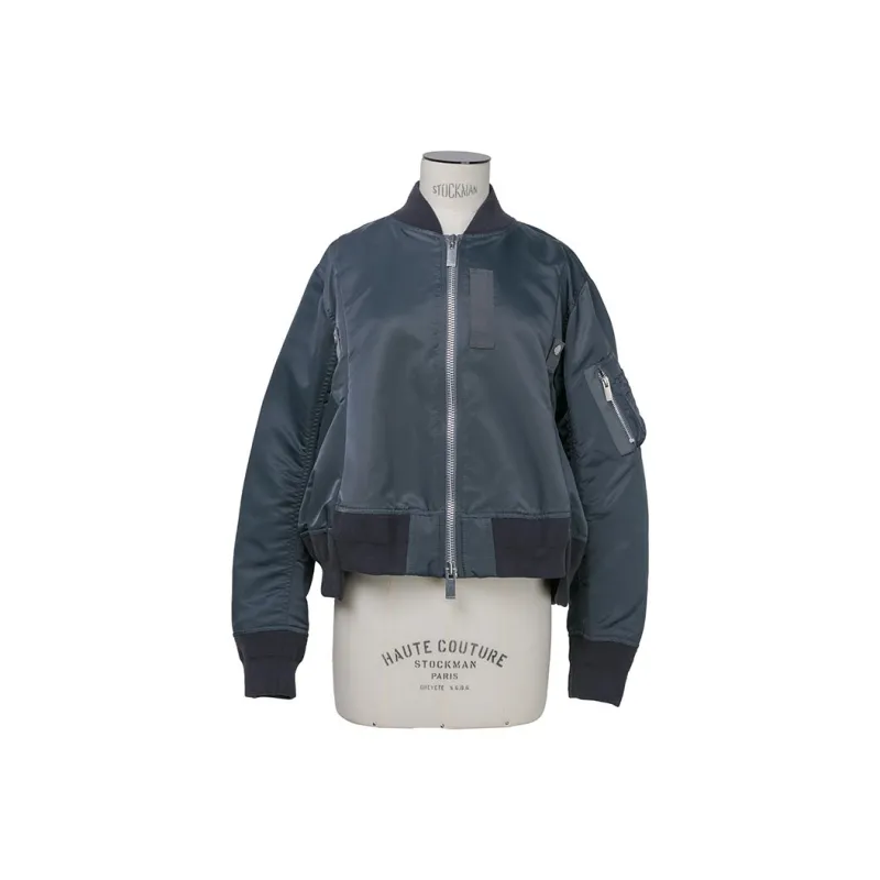 Sacai Nylon Twill Blouson 'Blue Grey'-0