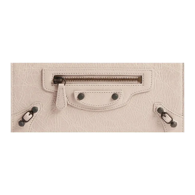 Balenciaga Le City Lambskin Wallet Women's Almond-3