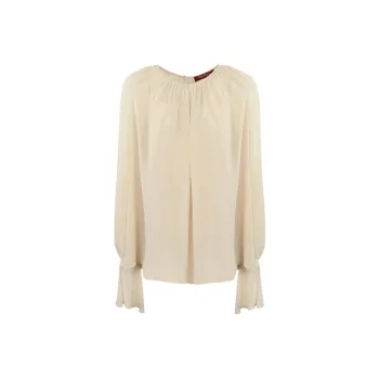 MaxMara Studio Ruffle Detailed Crewneck Top