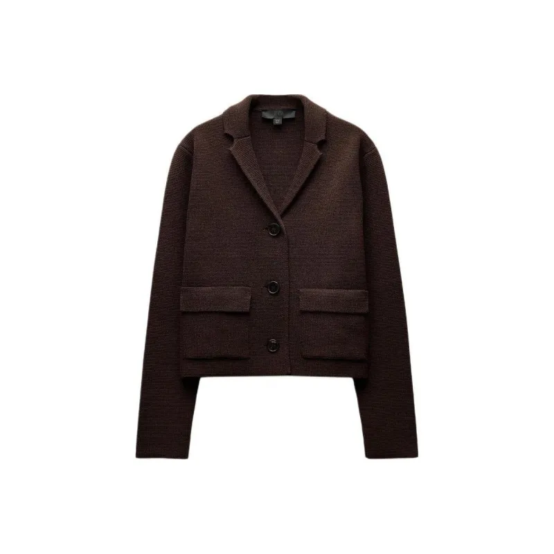 ZARA Jackets Coats Women's Brown-0