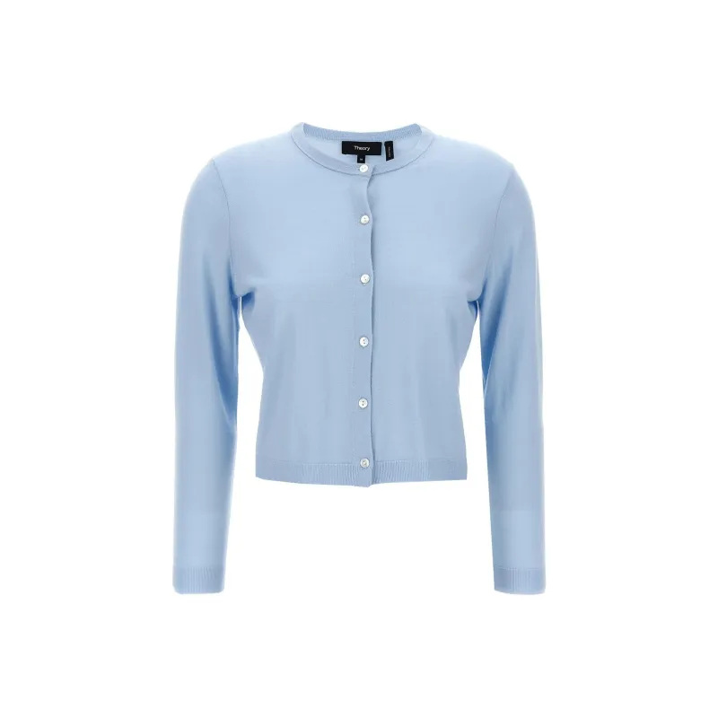 THEORY Crewneck Knitted Cardigan-0