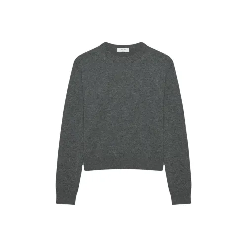 ARITZIA Cashmere Bare Cashmere Crew Sweater Cashmere Sweater Women's Heather Charcoal/Stone Phoebe Zhennan Charcoal
