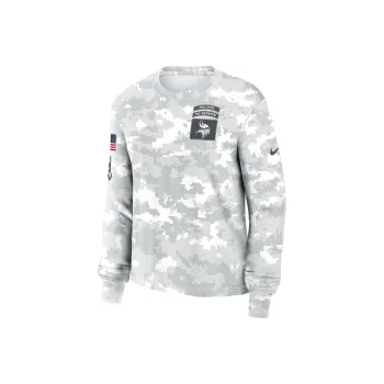 Nike Minnesota Vikings Salute To Service Edge Lockup Women's Nike Dri-FIT Nfl Long-Sleeve T-Shirt