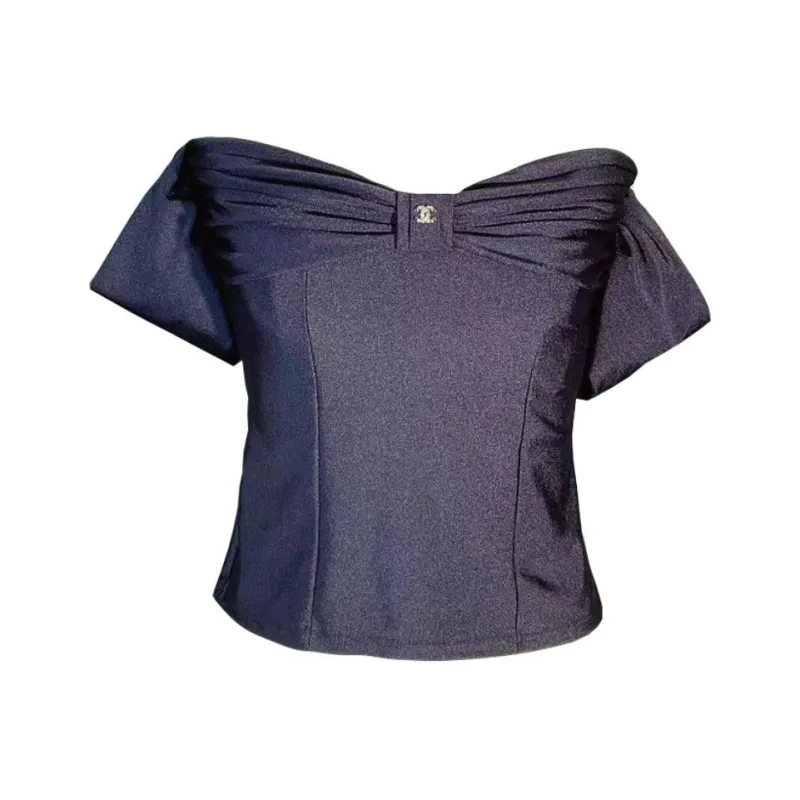 CHANEL SS23 Strapless Top Women's Black-0