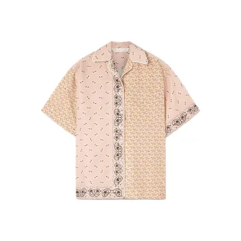 PALM ANGELS Paisley Printed Short Sleeved Shirt