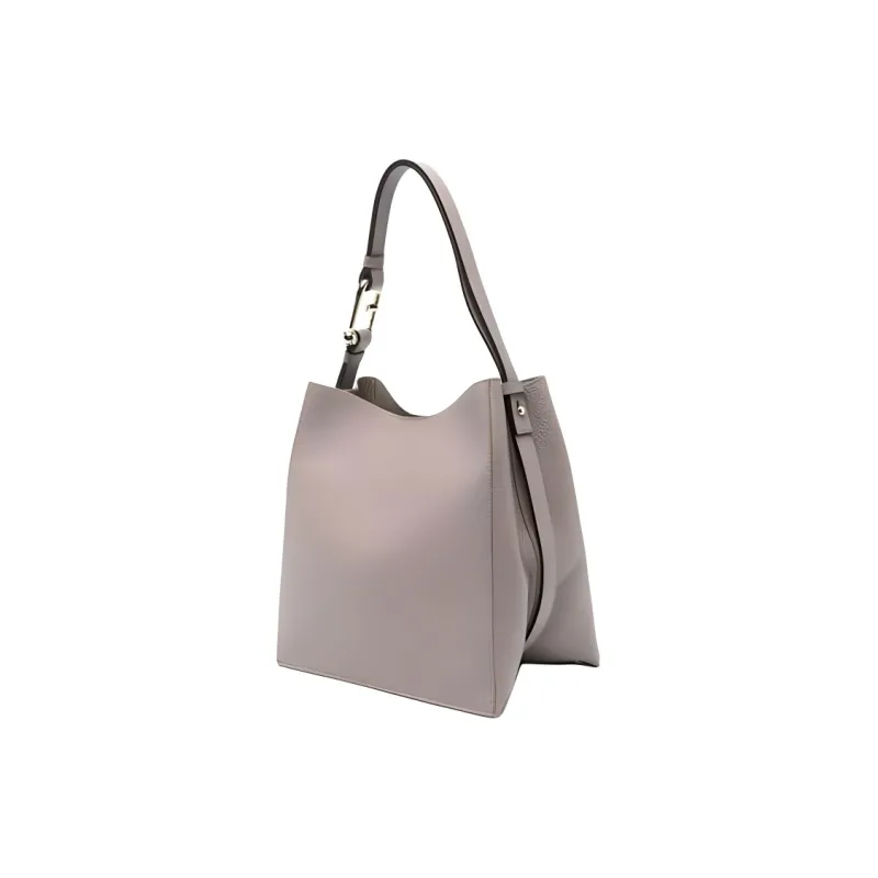 Furla Calfskin Bucket Bag, Shoulder Bag Small Size Women's Plaster-1