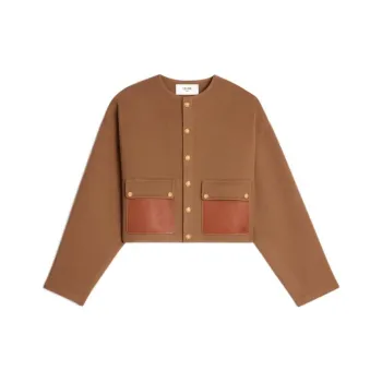 CELINE Jackets Women's Camel Brown