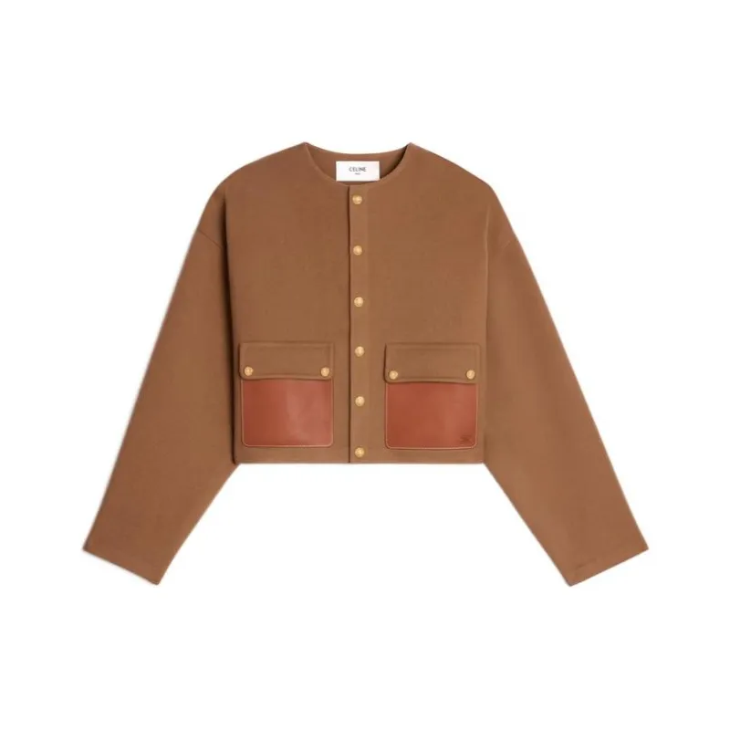 CELINE Jackets Women's Camel Brown-0