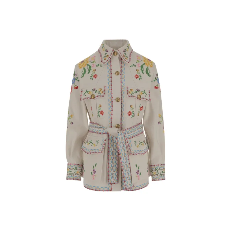 Valentino SS25 Jackets Coats Women's Beige-0