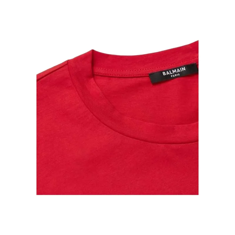 BALMAIN T Shirts Unisex Red-3