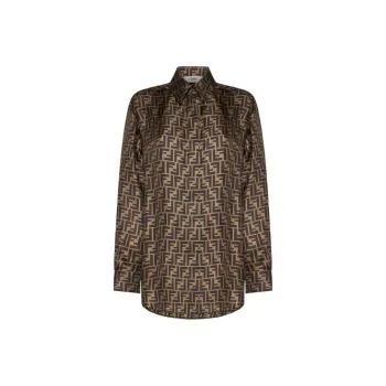 FENDI All Over Ff Jacquard Long Sleeved Shirt
