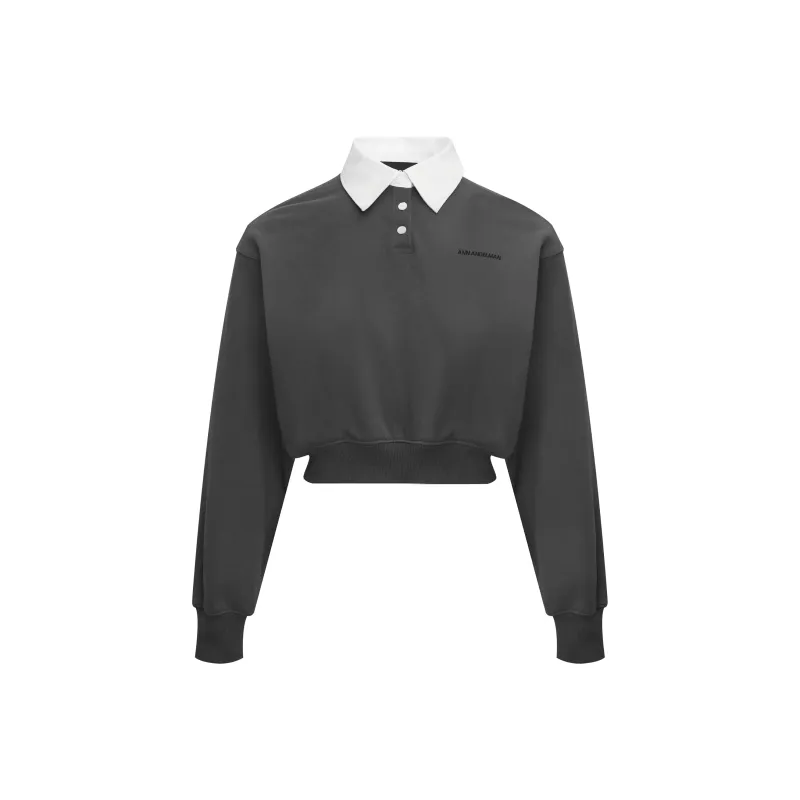 ANN ANDELMAN Polo Shirt Women's Dark Gray-0