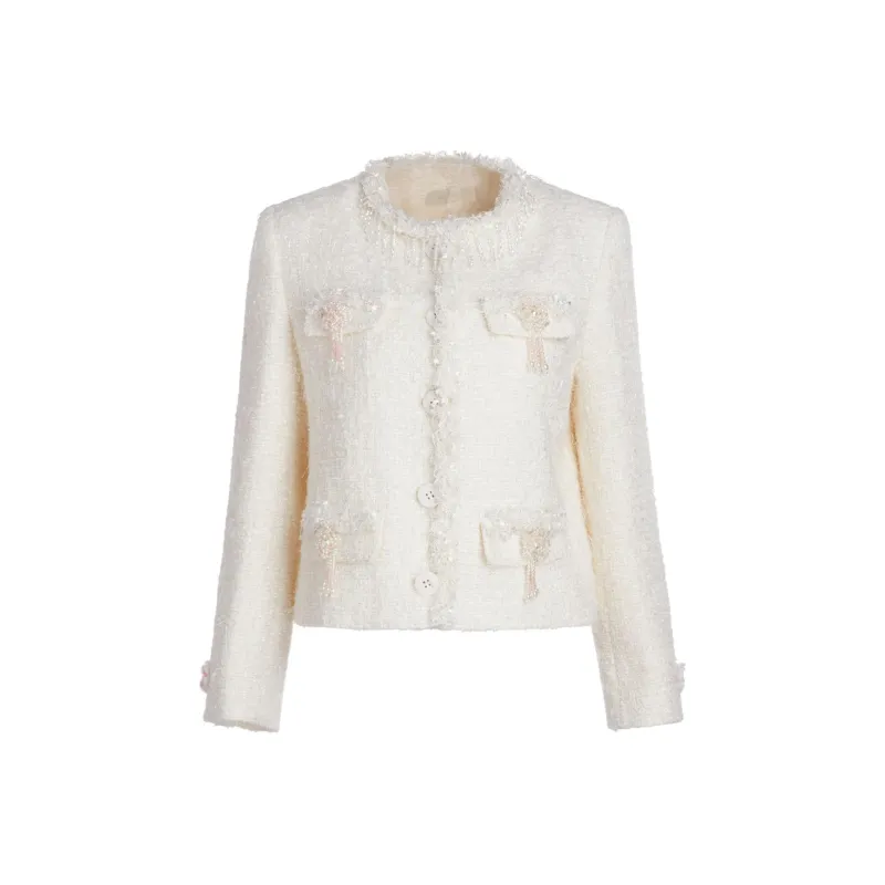 CHICCO MAO Jackets Coats Women's Ecru-0