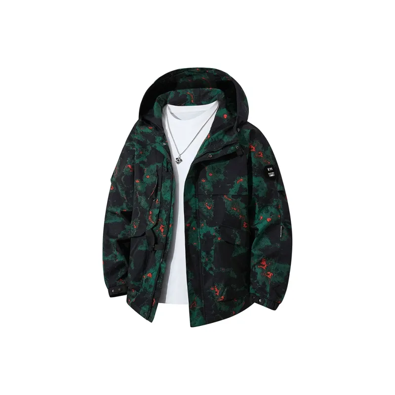 LSVE Jackets Coats Unisex Green Yellow-13