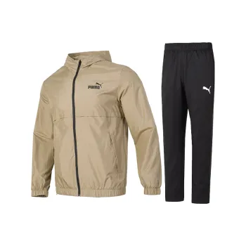 PUMA Casual Sportswear Men Set Brown Jacket+Black Pants