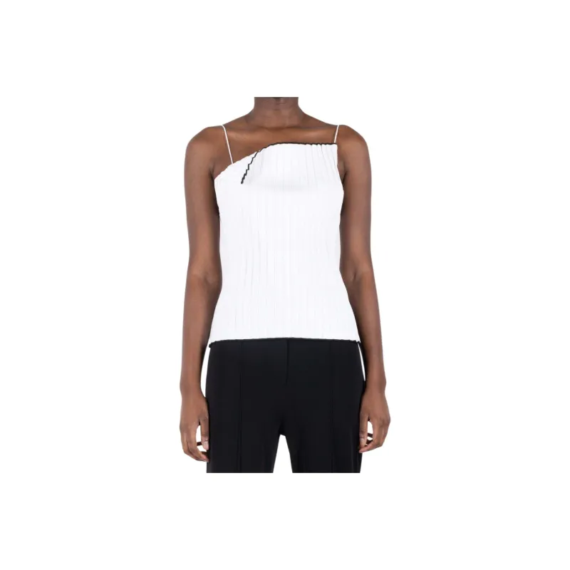 Jacquemus Plisse Knit Camisole 'White'-0