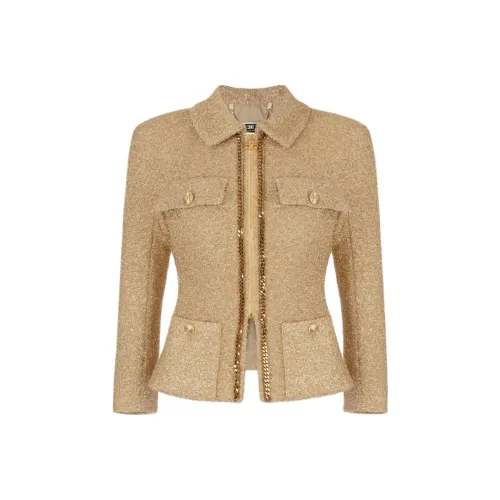Elisabetta Franchi Cropped Tweed Jacket