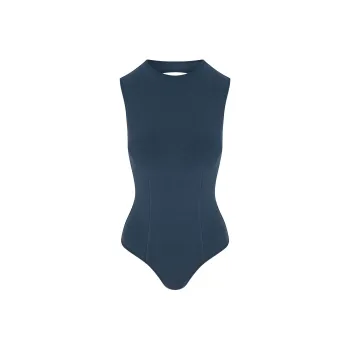 SKIMS SS25 OUTDOOR OPEN BACK BODYSUIT Jumpsuit Women's INDIGO/Indigo
