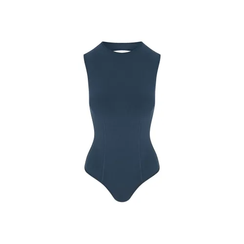 SKIMS SS25 OUTDOOR OPEN BACK BODYSUIT Jumpsuit Women's INDIGO/Indigo