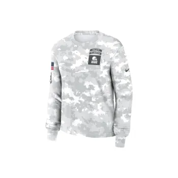 Nike Cleveland Browns Salute To Service Edge Lockup Women's Nike Dri FIT Nfl Long Sleeve T Shirt