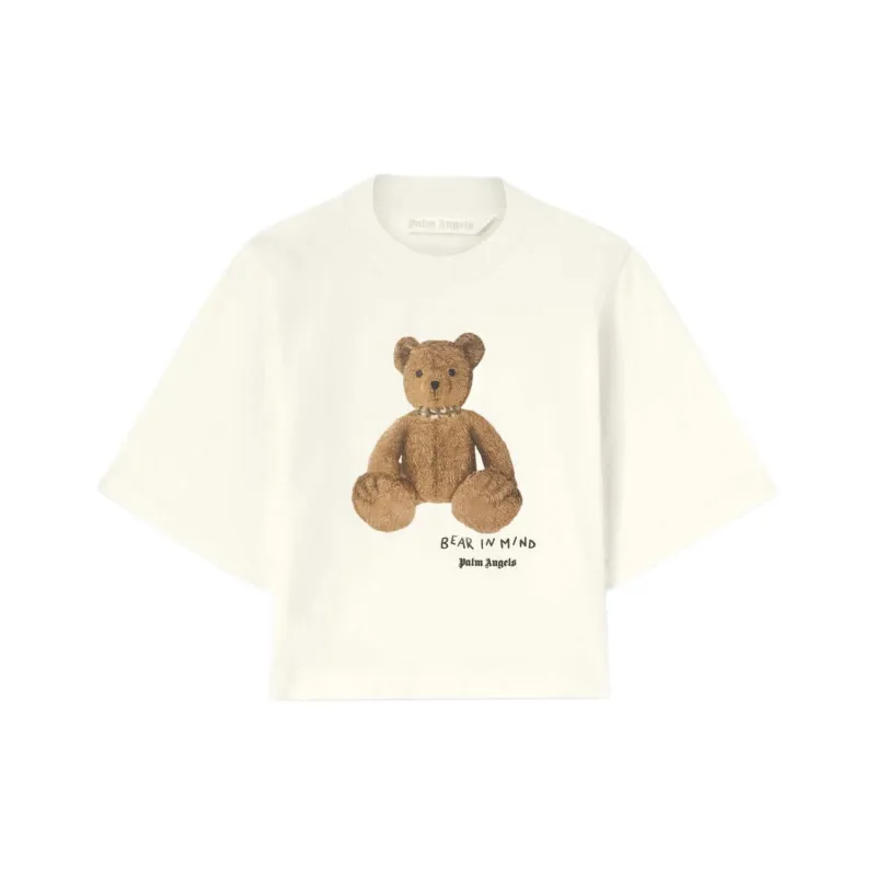 PALM ANGELS Bear Printed Crewneck T Shirt-0