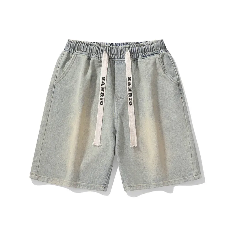 Sanrio x Hello Kitty Katy Cat Cinnamoroll Denim Shorts Unisex-0