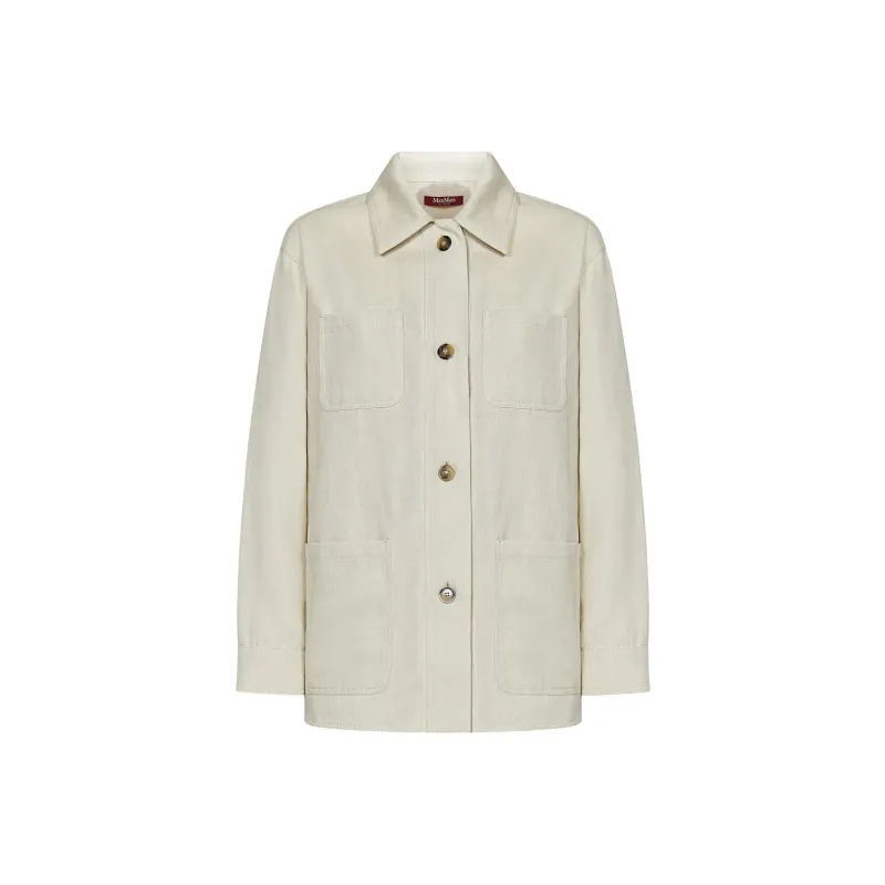 MaxMara Studio Buttoned Long-Sleeved Jacket-0
