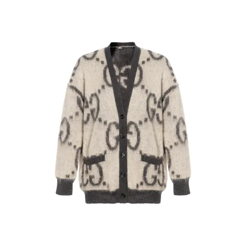 GUCCI Reversible Gg Cardigan Salmon Pink/Pastel Green
