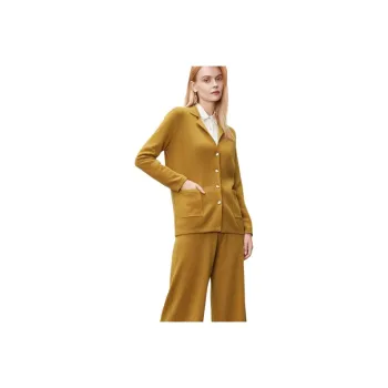 MIHUANG Cashmere Sweater Women's Ginger Yellow