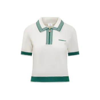 CASABLANCA Knit Tennis Polo Shirt