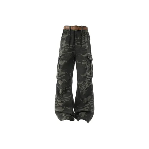 MC2 Saint Barth Arizona belted denim shorts Blau Camouflage