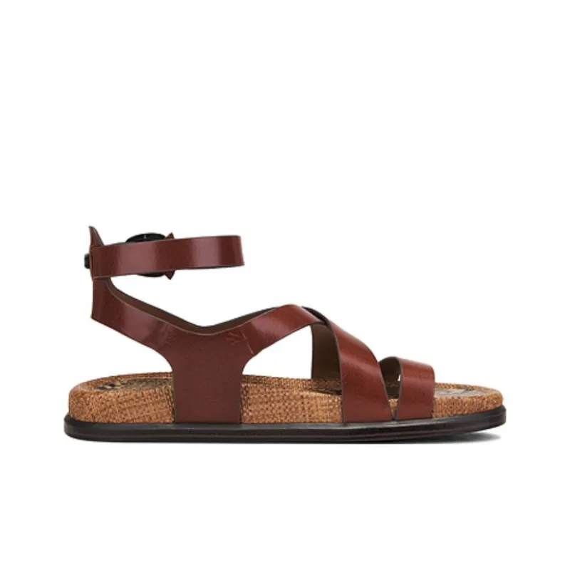 SAM EDELMAN Delia One Strap Sandals Women's Brown-1