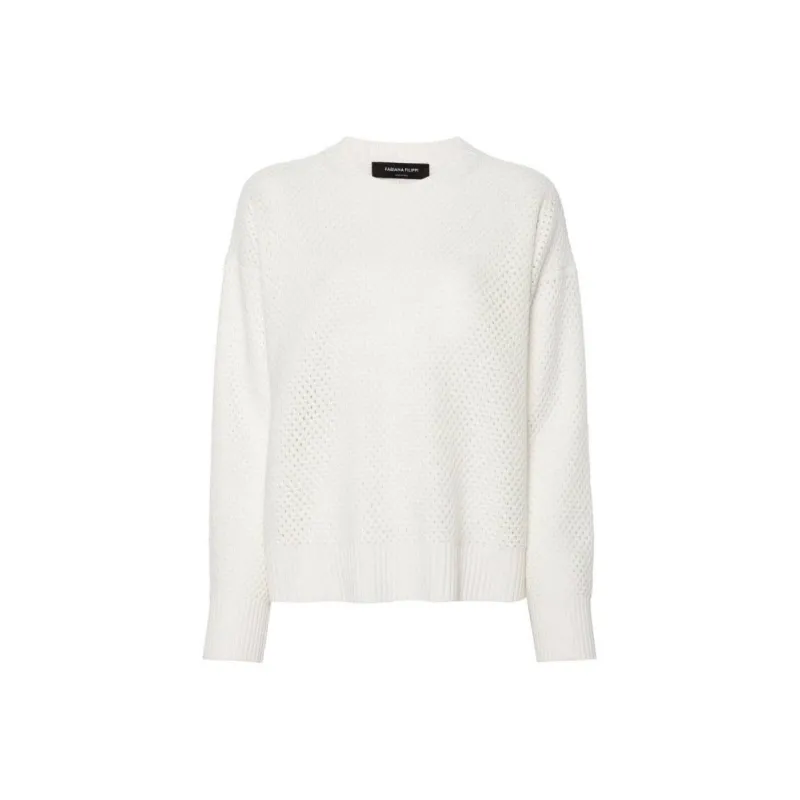 Fabiana Filippi Open Knit Crewneck Jumper-0