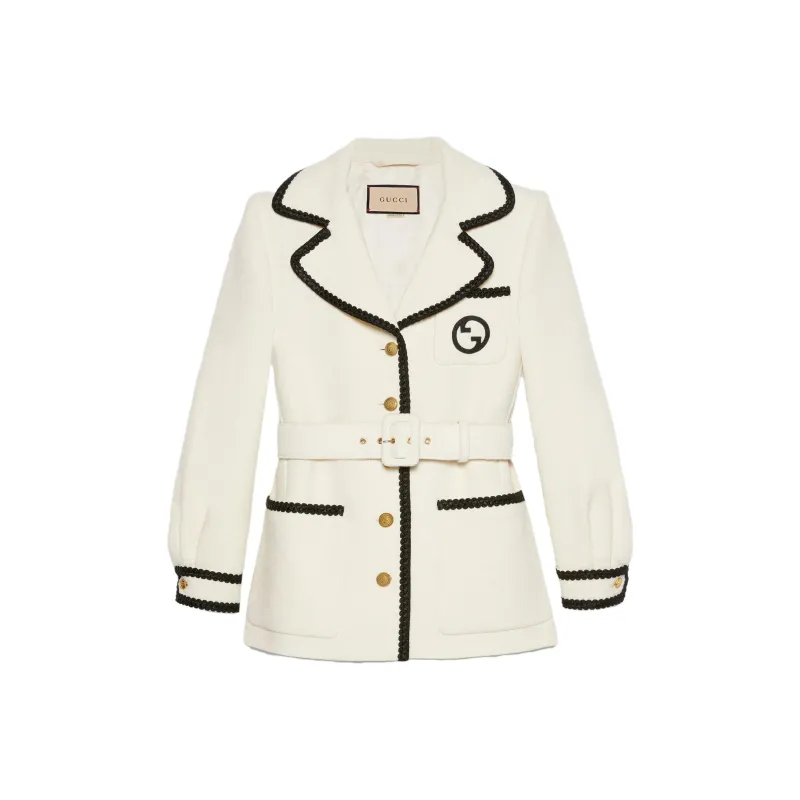 GUCCI SS23 Jackets Coats Women's White-0