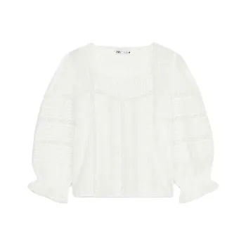 ZARA ZW Series Shirt Women's Raw White
