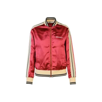 PALM ANGELS Logo Printed Zipped Bomber Jacket