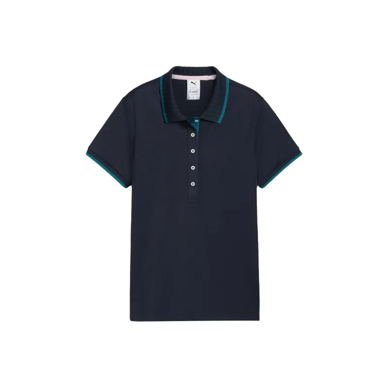 PUMA x AP W PIQUE POLO Shirt Women's Dark Navy Blue-0
