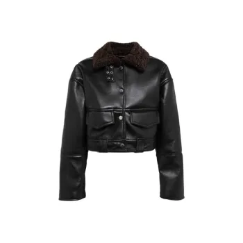NANUSHKA Cropped Leather Jacket