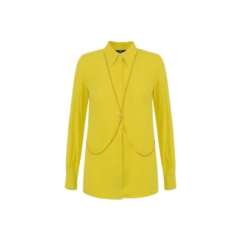 Elisabetta Franchi Body Chain Detail Long Sleeved Shirt