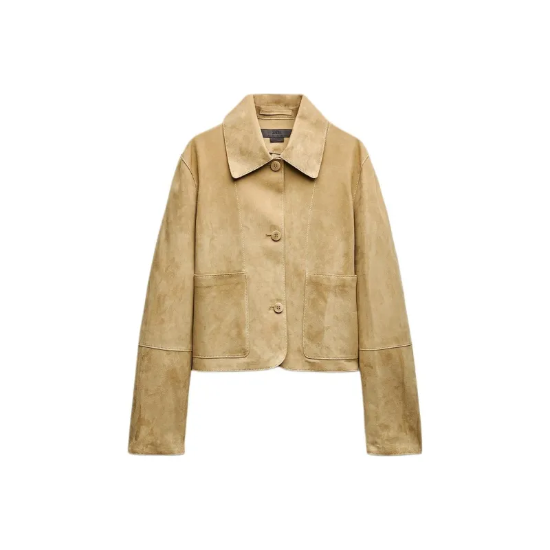 ZARA Jackets Coats Women's Beige-0