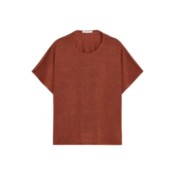 ZARA T Shirts Women's Ochre Red