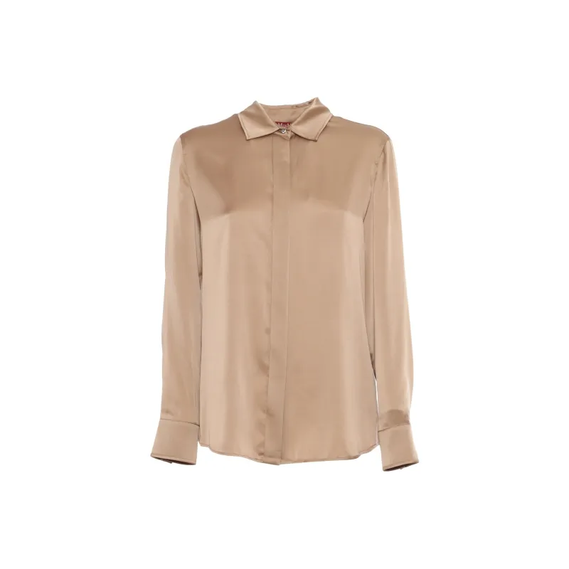 MaxMara Baden Curved Hem Long Sleeved Top-0