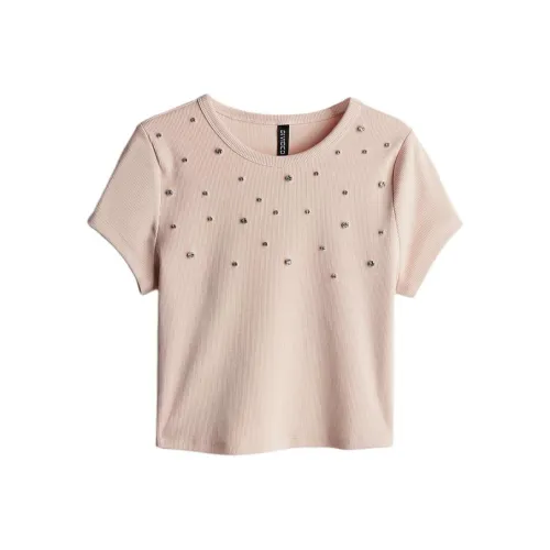 H&M T Shirts Women's Light Pink