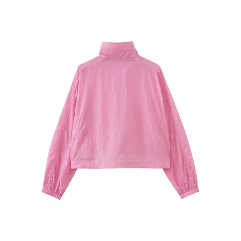 SHUIYUNJIAN Cropped Coat Women's Rose Red-1