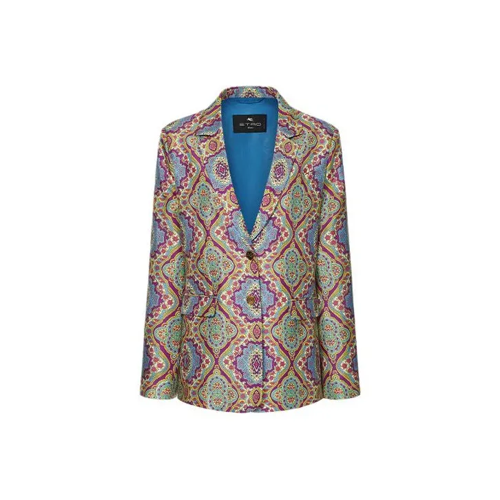 ETRO Mandala print Silk Blazer-0