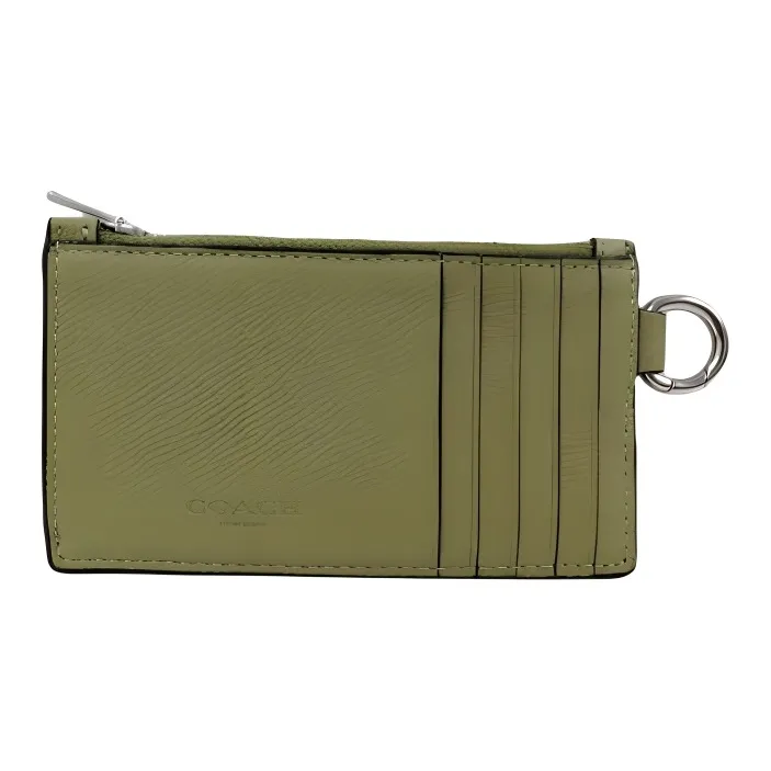 COACH Card Case Grain Leather Card Holder Card Holder Men's Moss-3