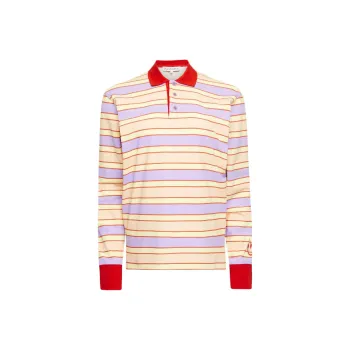 JW Anderson Contrast Trim Striped Polo Top